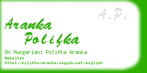 aranka polifka business card